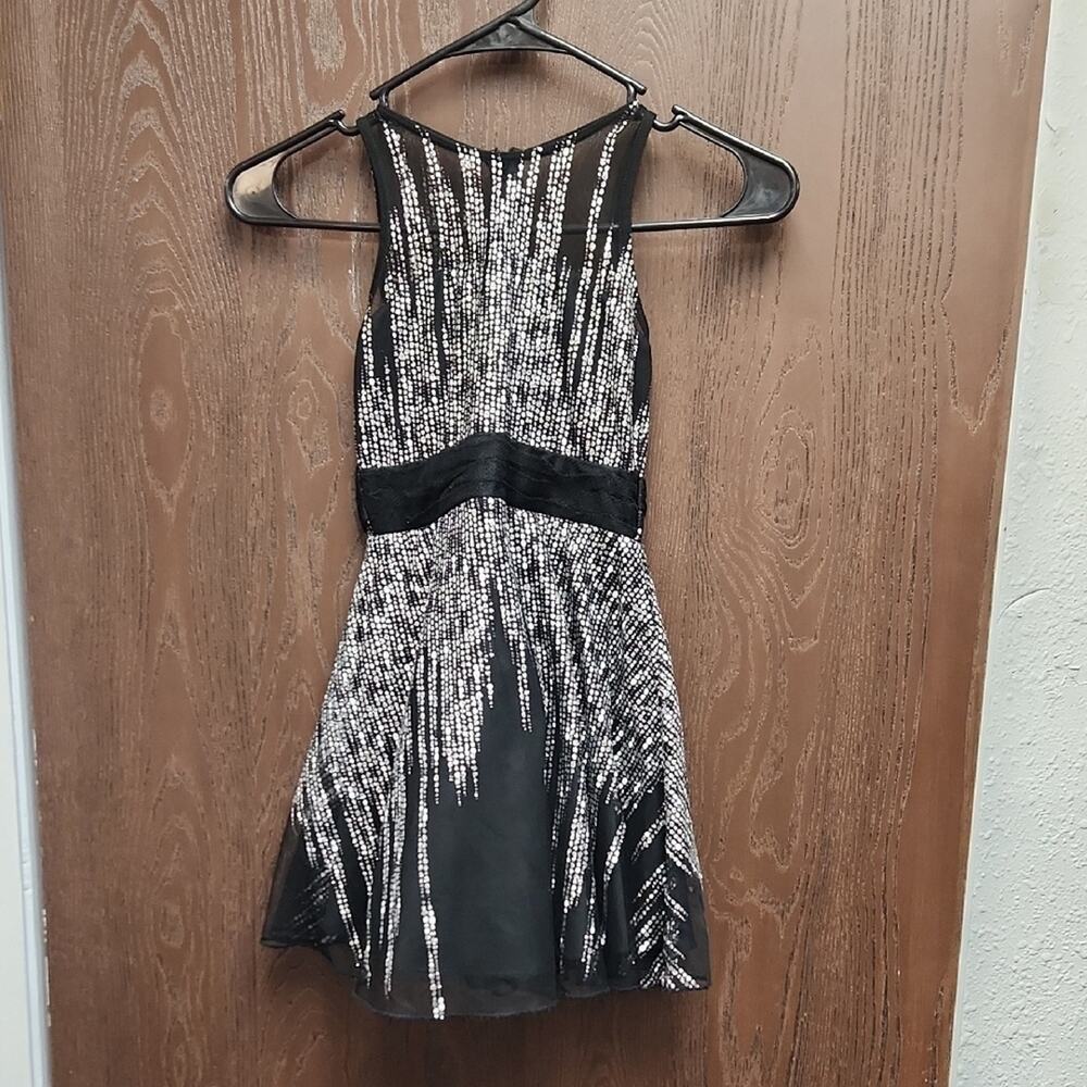 Emily West Black and White Backless Dress